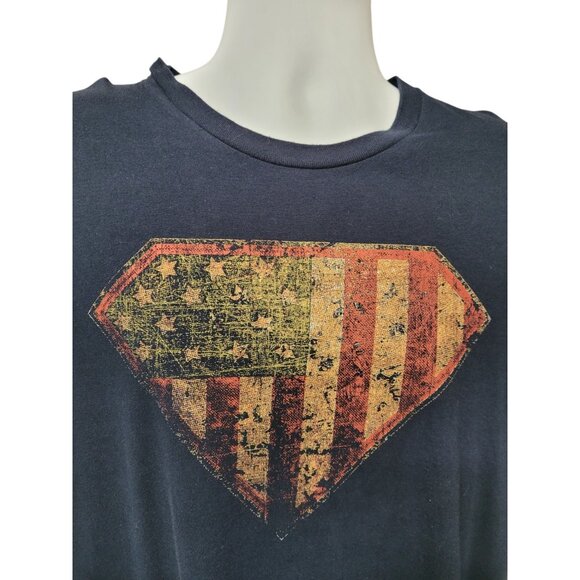 Grunt Style Other - Grunt Style Superman America T‑Shirt L Blue Patriotic Graphic Tee Men’s